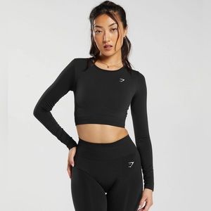 Gymshark training crop long sleeve size Large